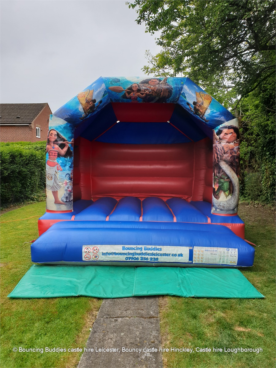 Moana Bouncy castle hire Leicester, castle hire Hinckley